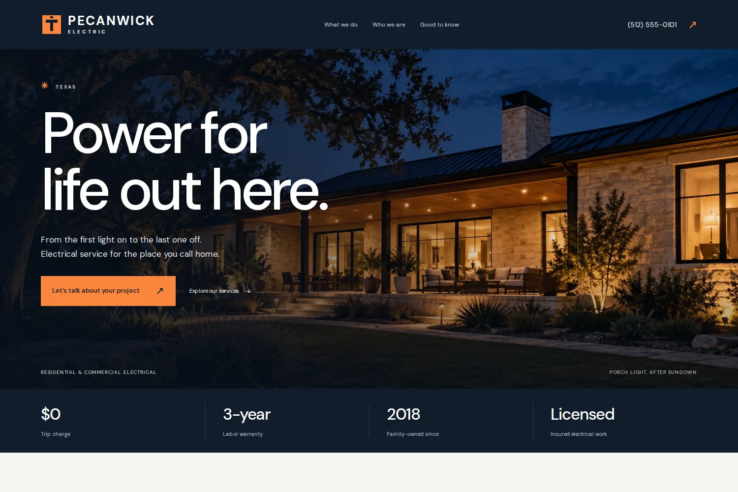 Pecanwick Electric website